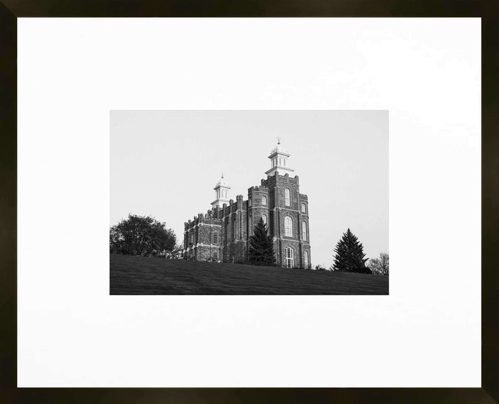 Logan Utah Temple, Place of Peace (21x17 Framed Paper Print)
