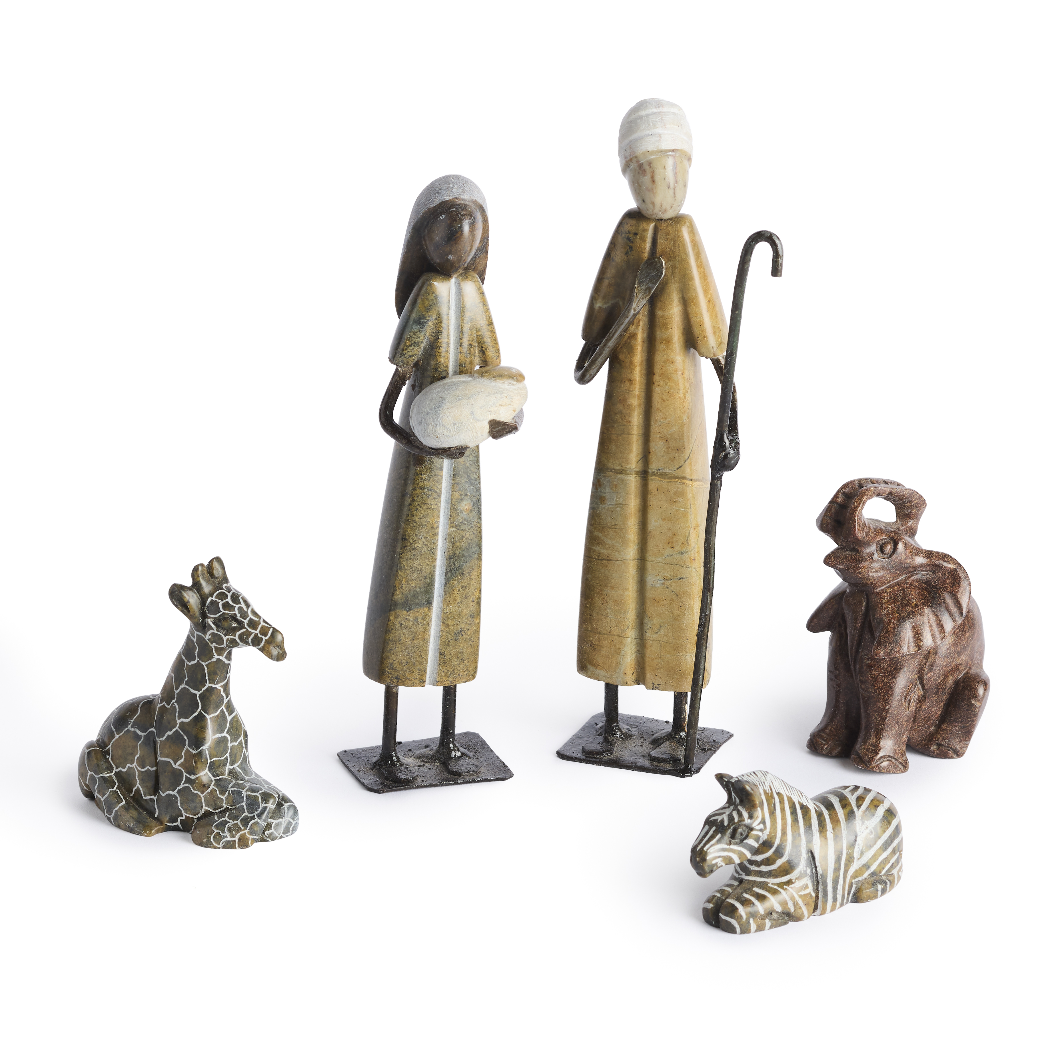 Zimbabwe Holy Family with Animals Nativity