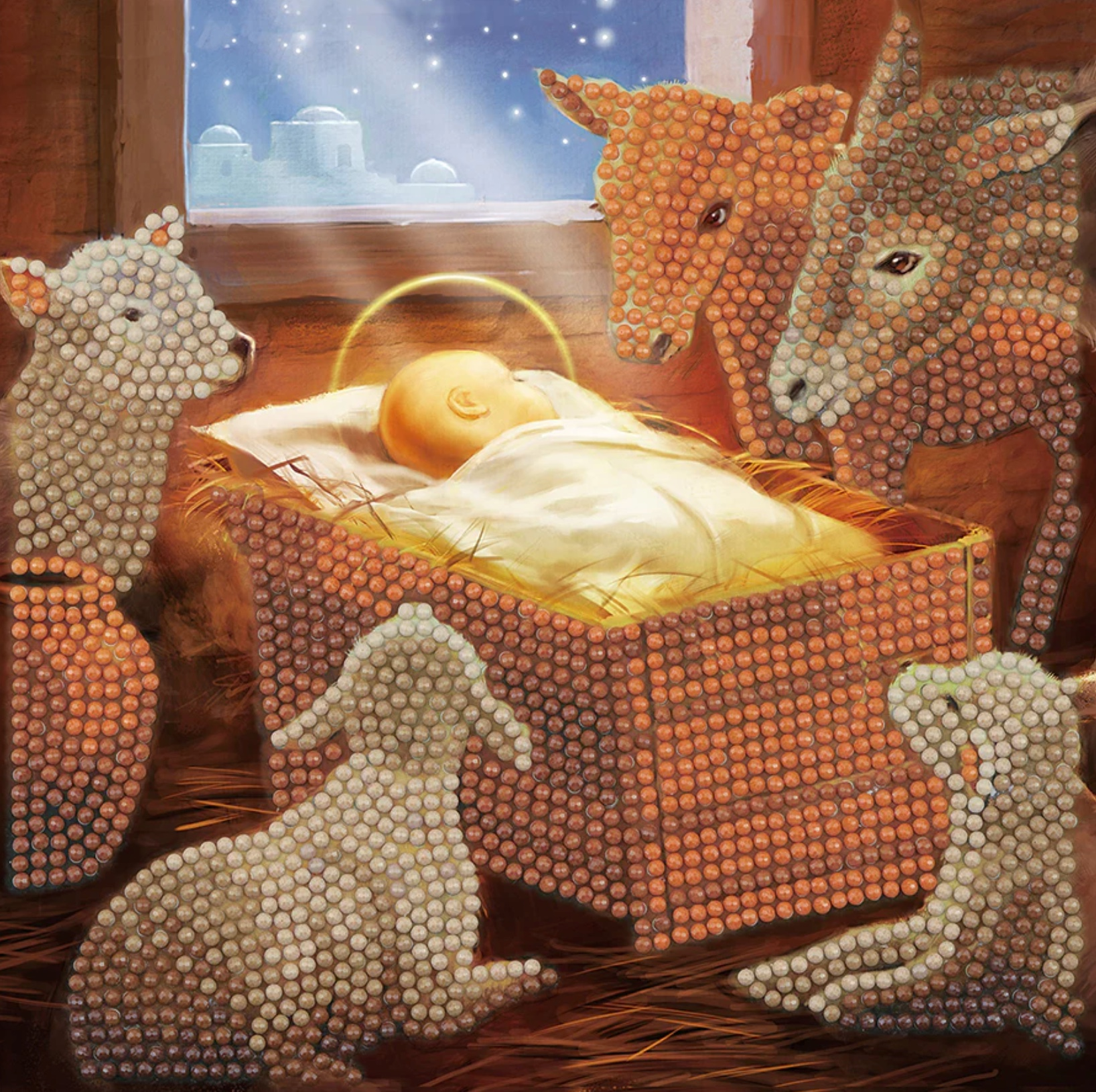 Baby in a Manger Christmas Crystal Art Card Kit, , large image number 2