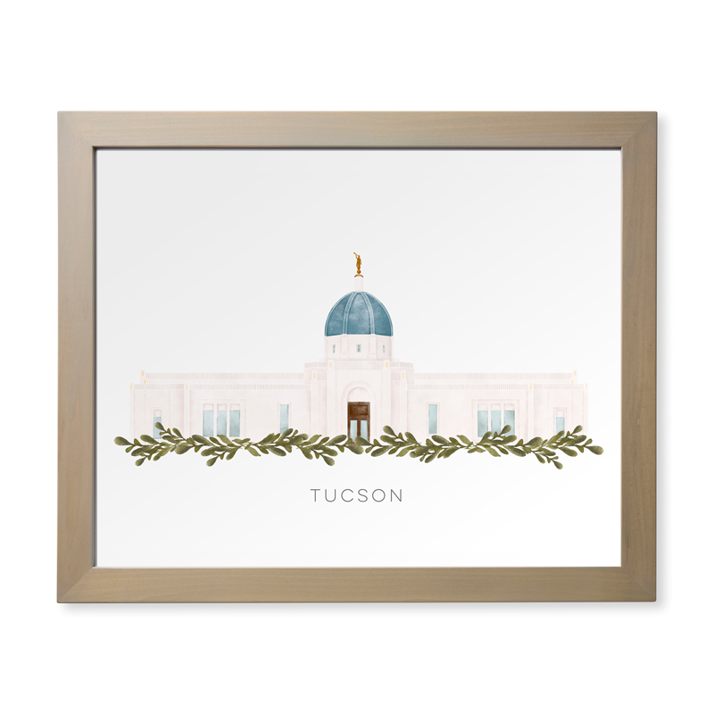 Tucson Arizona Temple (28x34 Framed Paper Print), , large image number 0