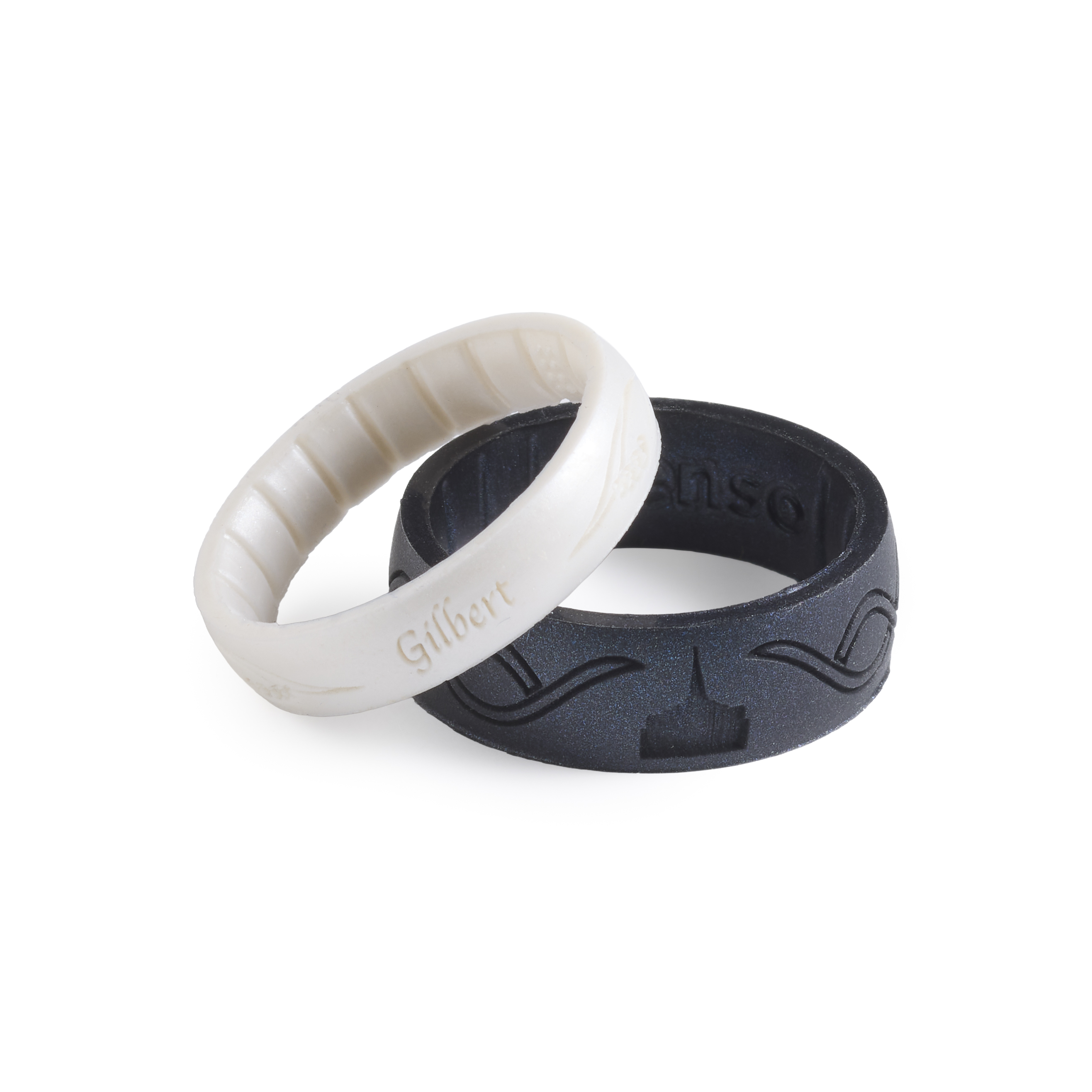Gilbert Temple Black Silicone Ring, , large image number 2