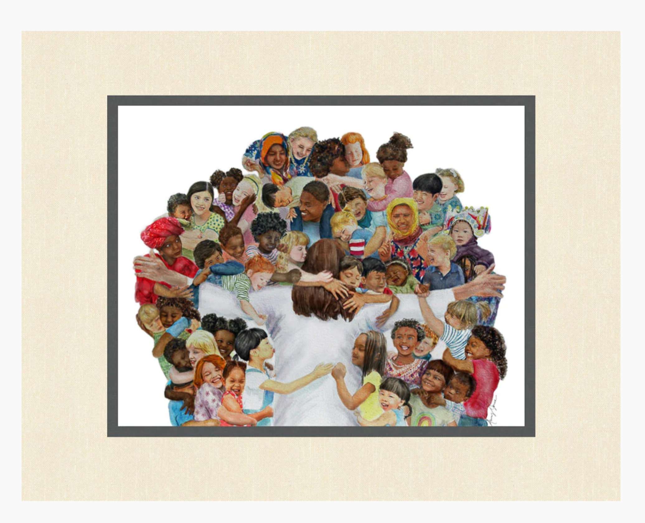 Encircled in the Arms of His Love 11x14 Matted Print, , large image number 0