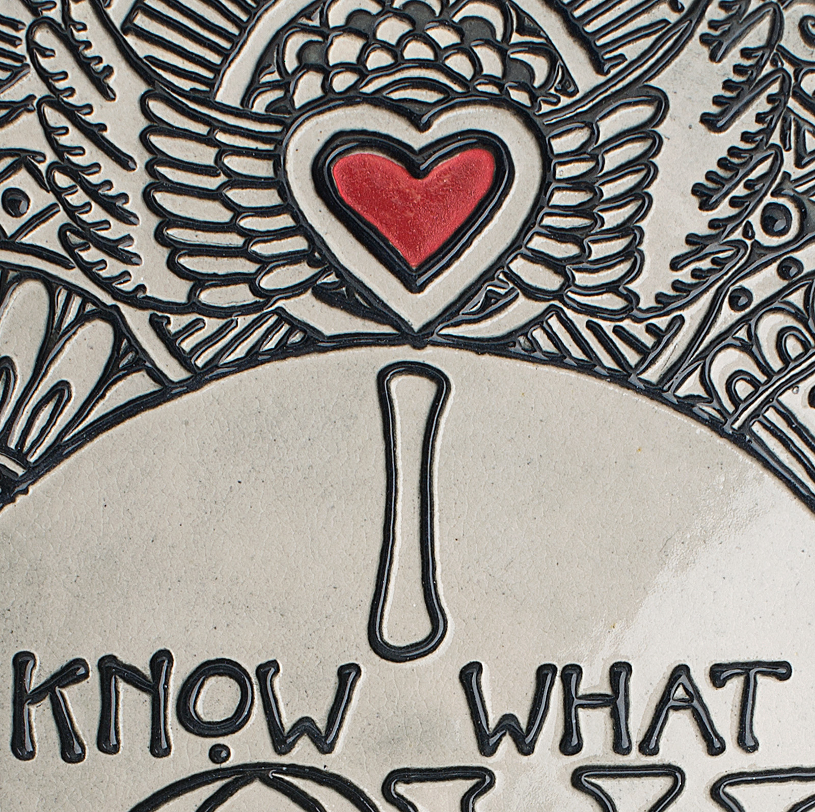 I Love You Round Pottery Bowl, , large image number 3