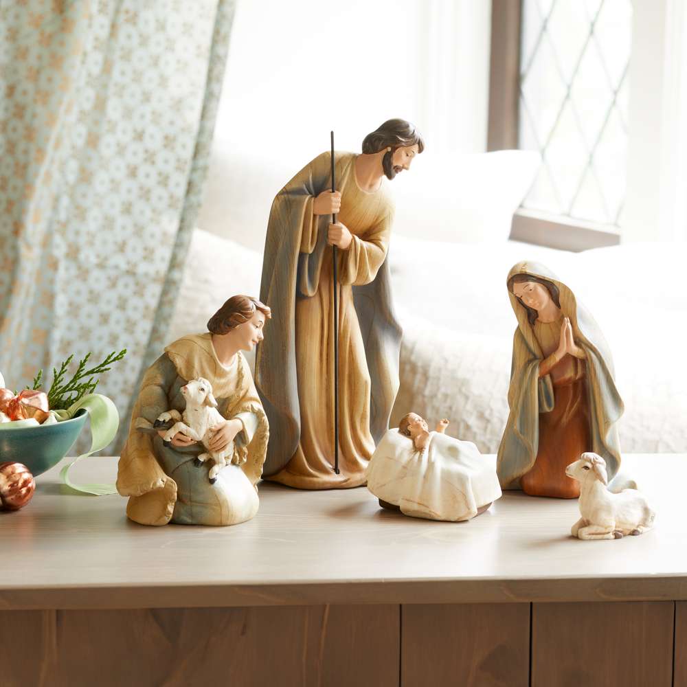 Stained Wood Nativity, , large image number 1