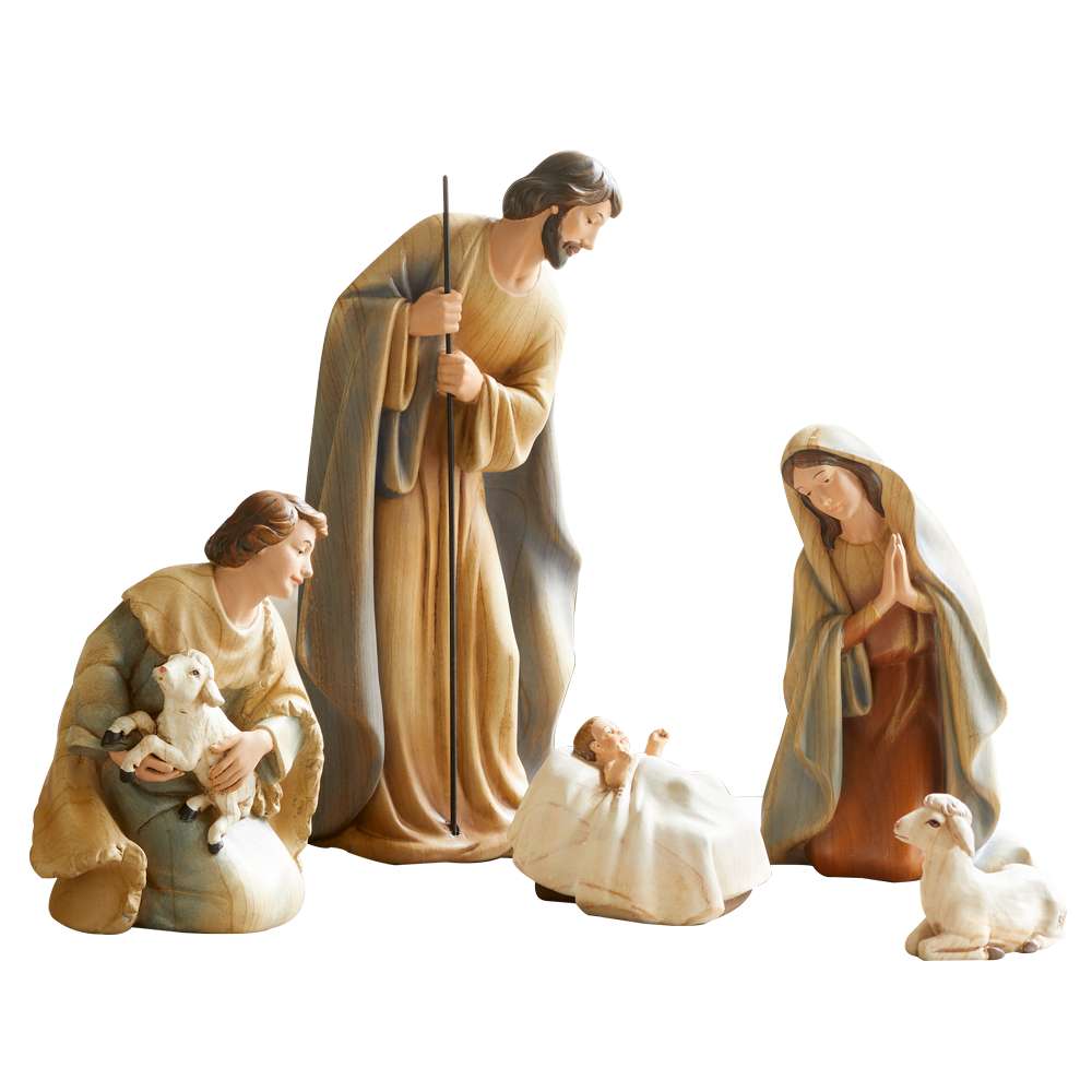 Stained Wood Nativity, , large image number 0