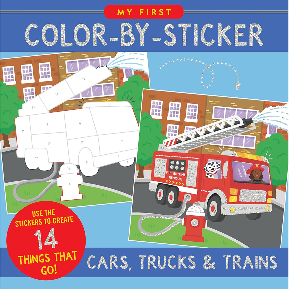 My First Color-By-Sticker Book Cars, Trucks, & Trains