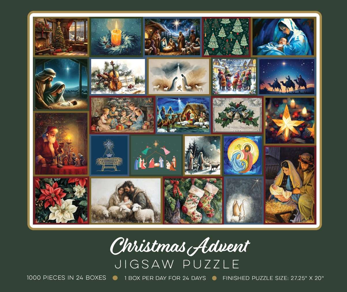 Christmas Advent 1000 Piece Puzzle, , large image number 0