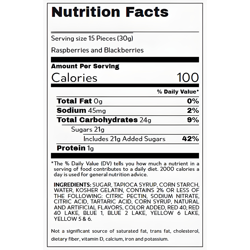 Jelly Belly Raspberries & Blackberries 6 Oz Bag, , large image number 2