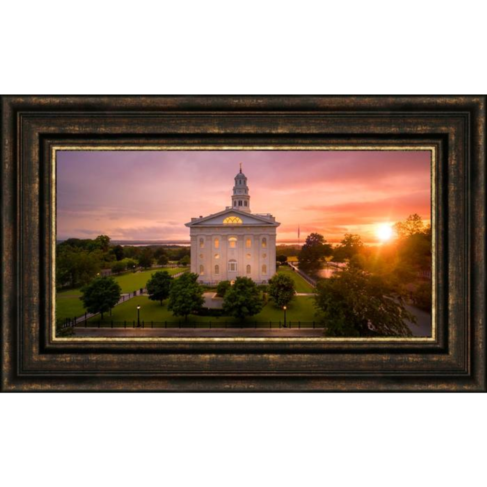 Nauvoo Temple From On High (23x38 Framed Canvas Giclee), , large image number 0