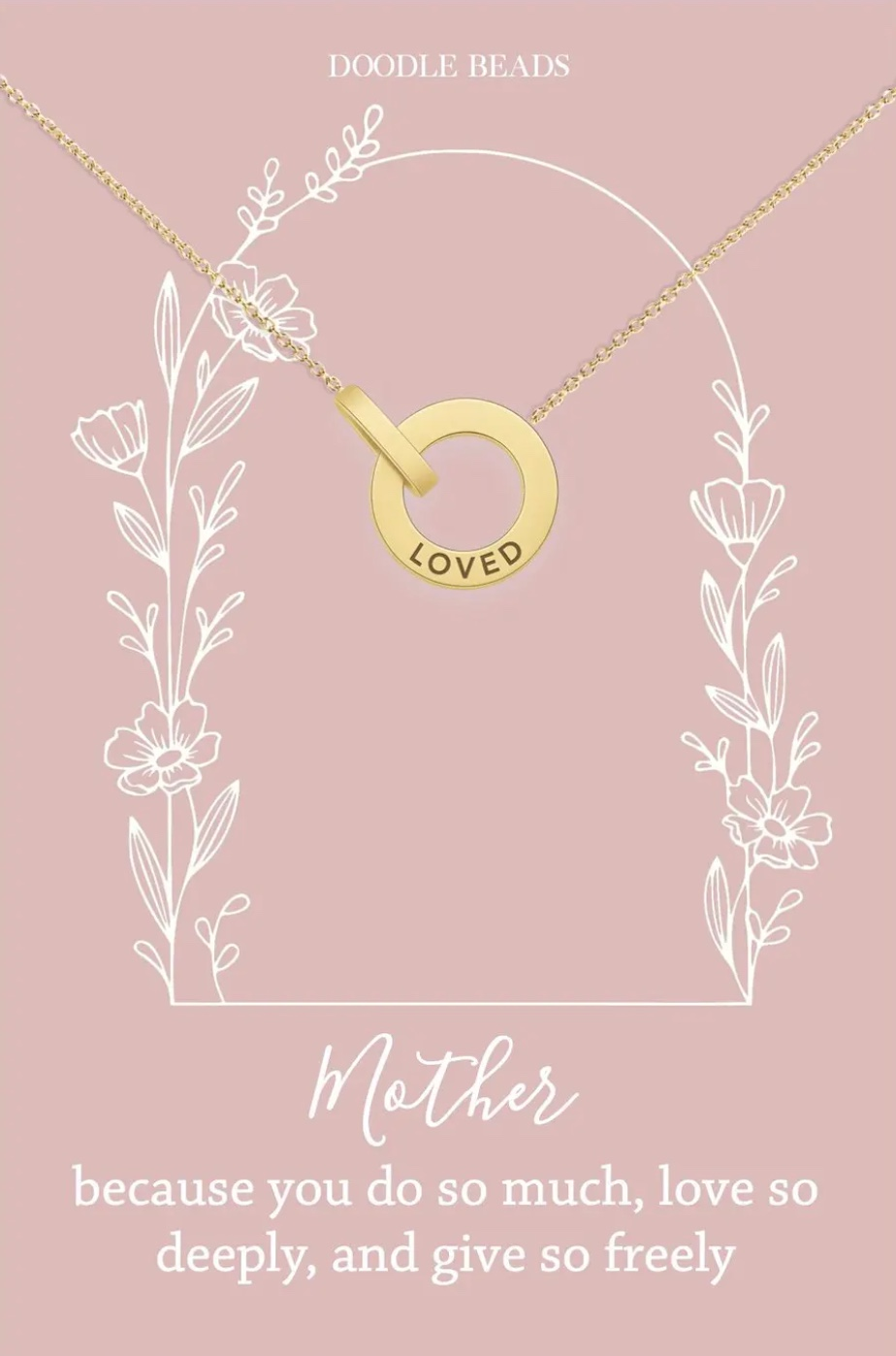 Mother Interlocking Ring Necklace