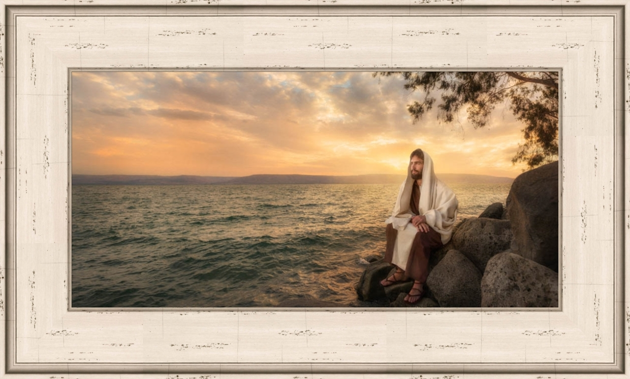 At the Sea of Galilee (24x15 Framed Art), , large image number 0