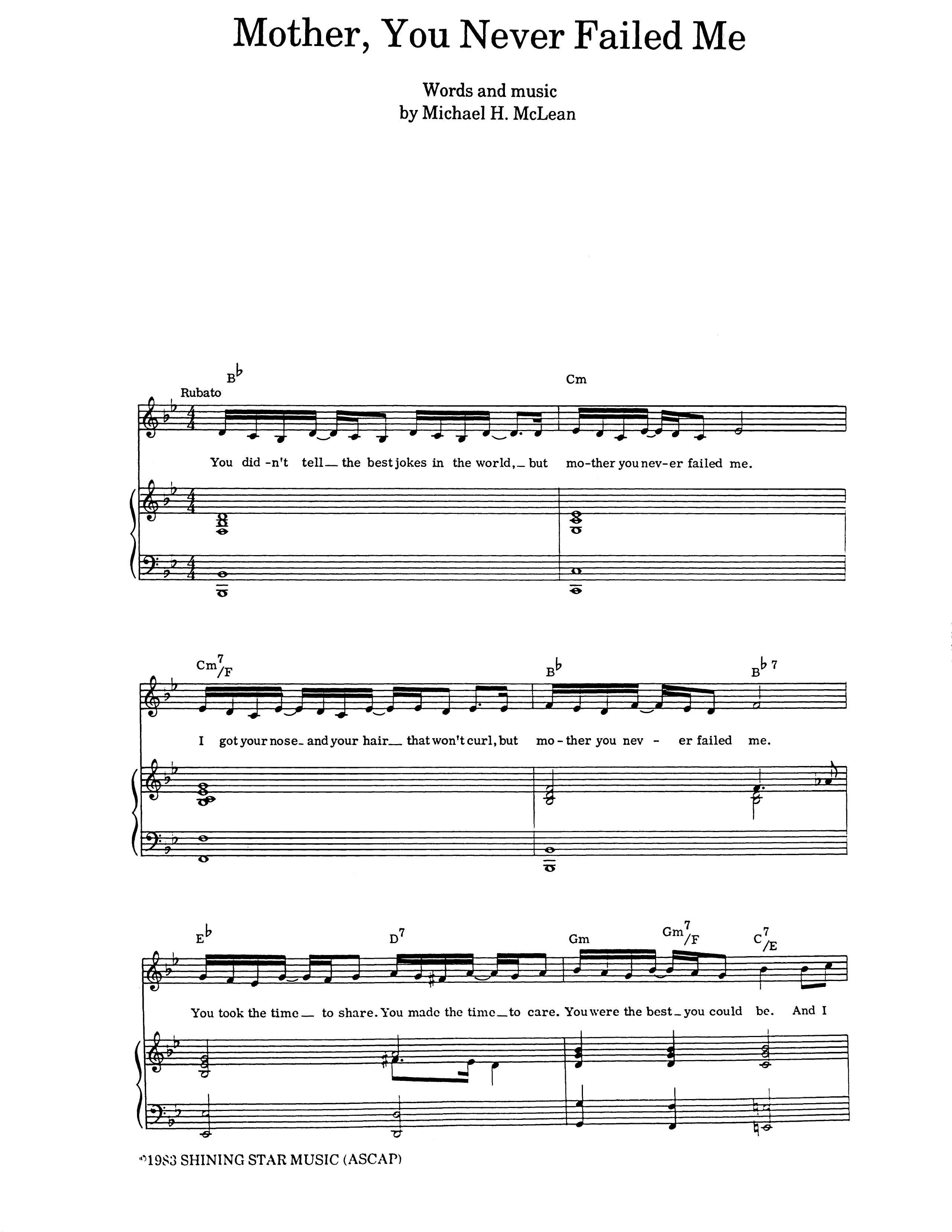 Mother, You Never Failed Me