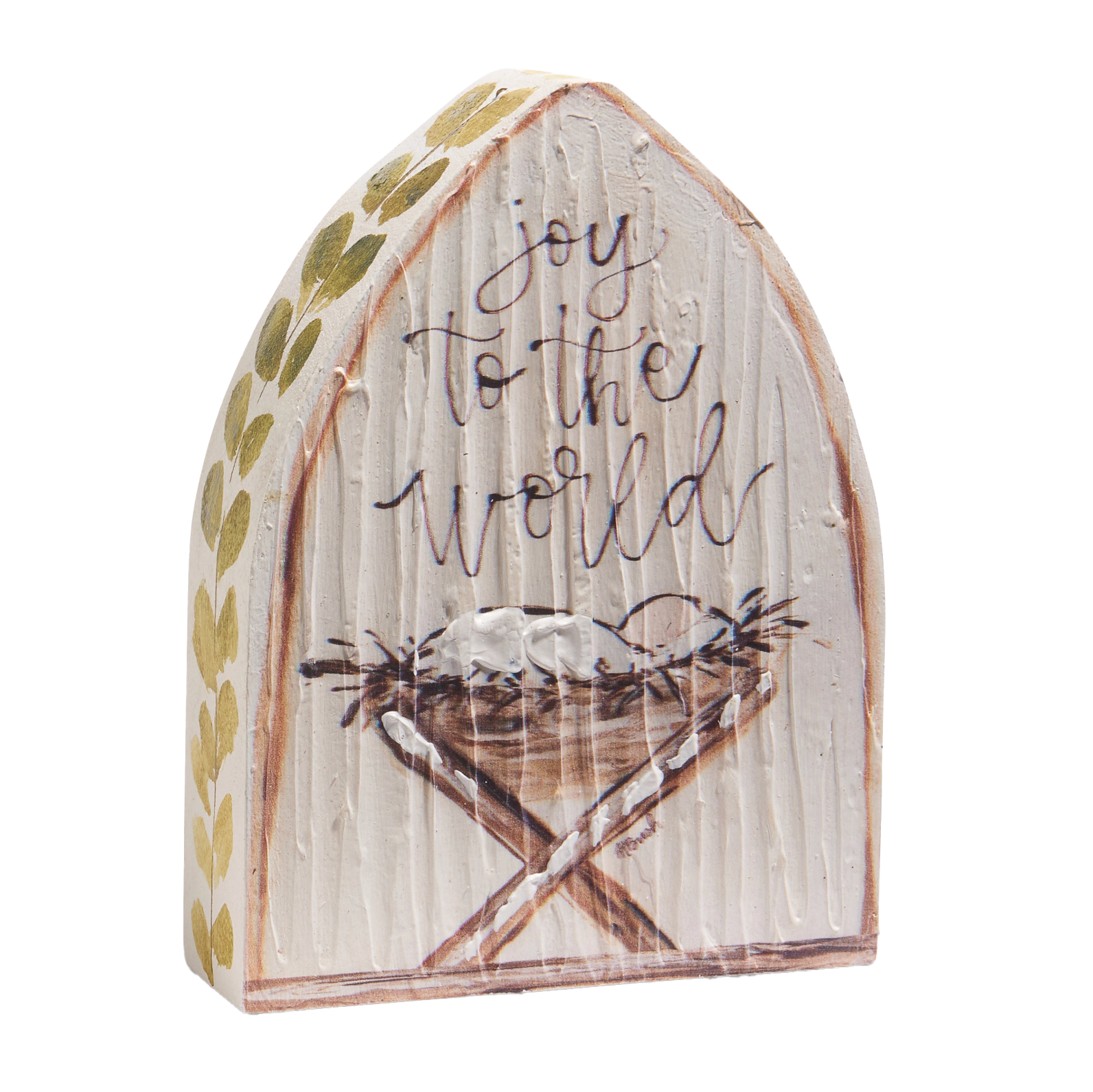 Jesus in Manger Wood Block Nativity