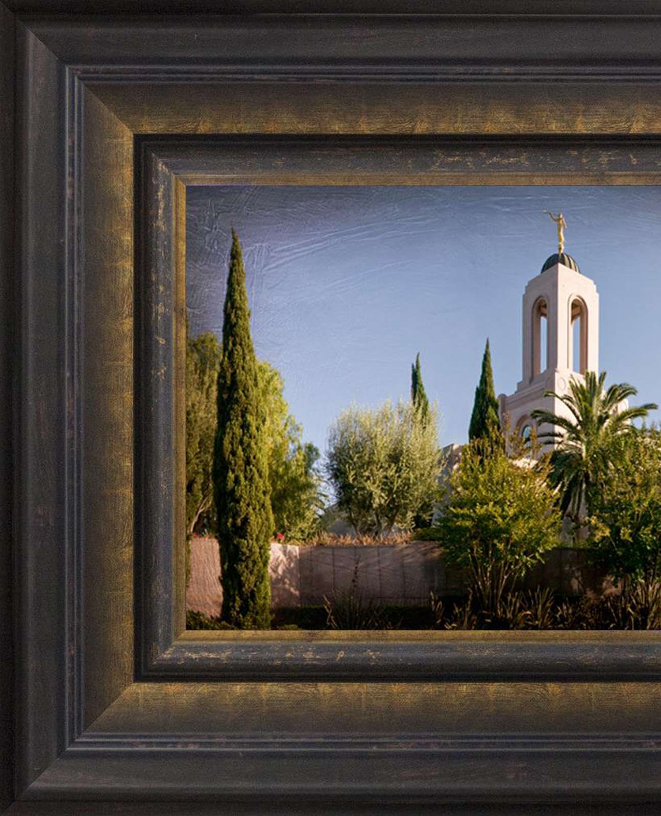 Newport Beach Temple, the Day Dawn is Breaking (19x48 Canvas Framed Art), , large image number 2