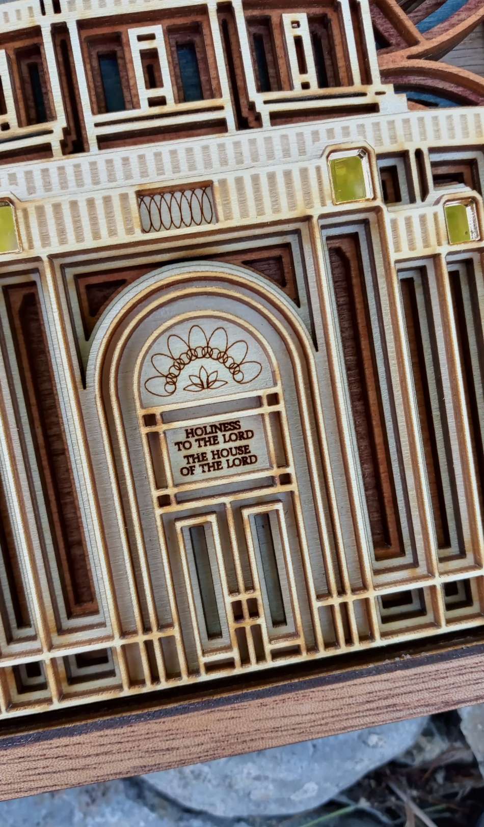 Tucson Arizona Temple Layered Wood Plaque, , large
