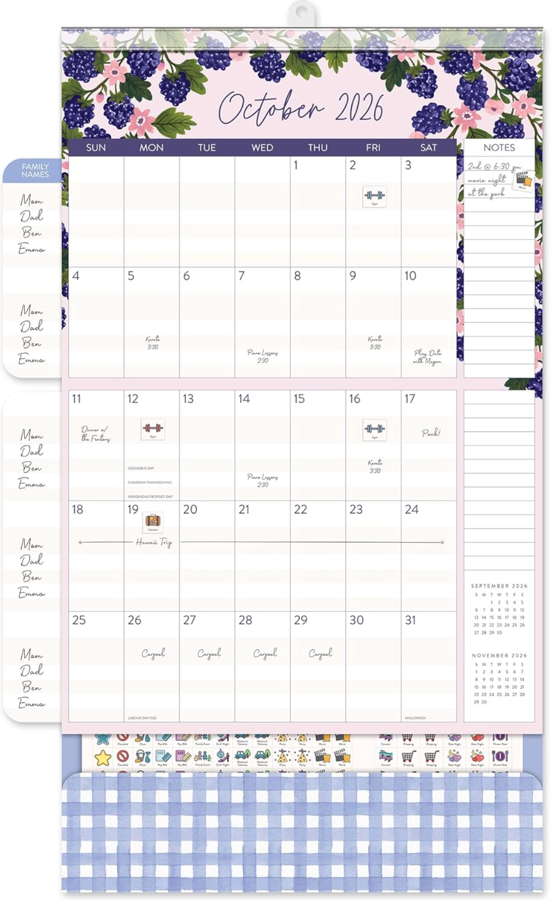 2026 Fruit & Floral Wall Calendar, , large image number 2