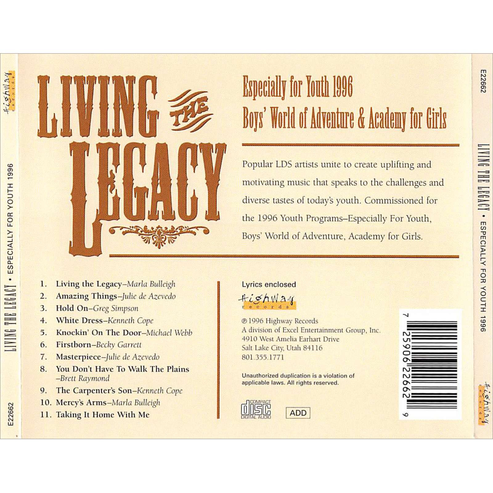 Living the Legacy: Especially for Youth 1996, , large