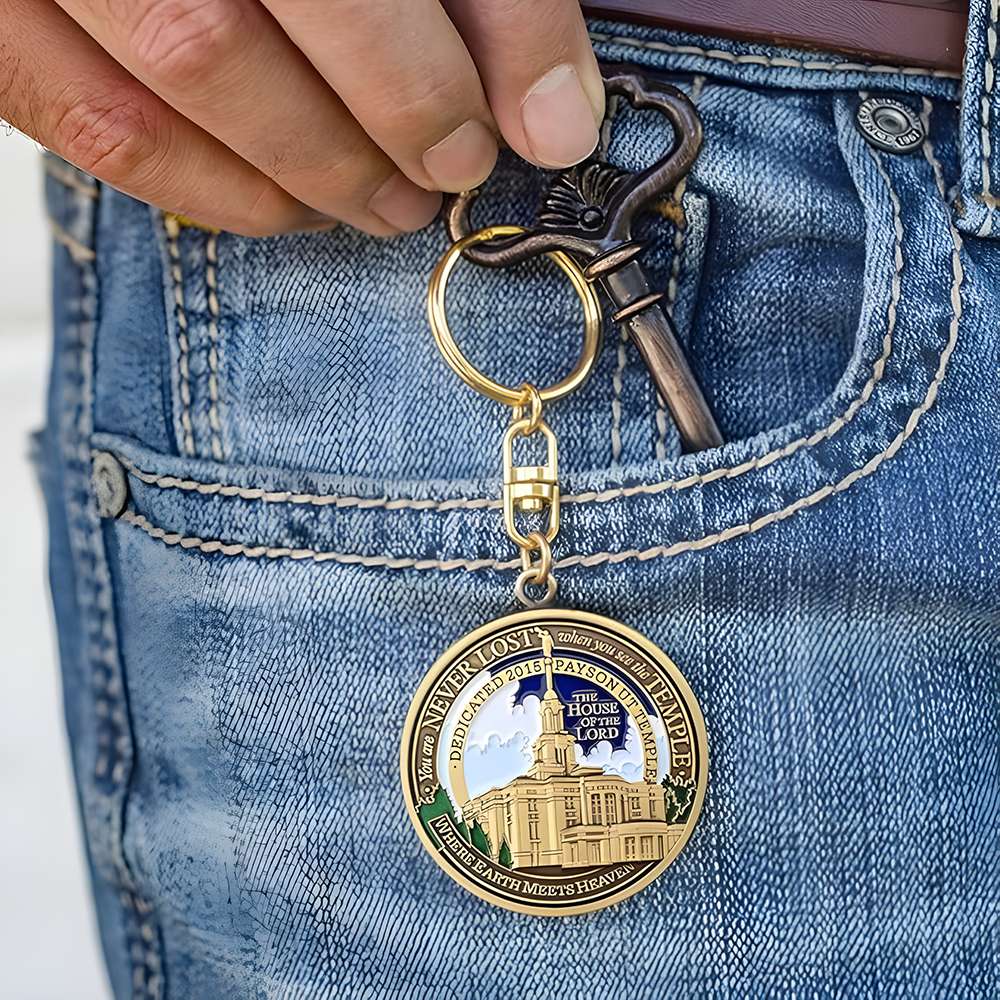 Payson Utah Temple Keychain, , large image number 4