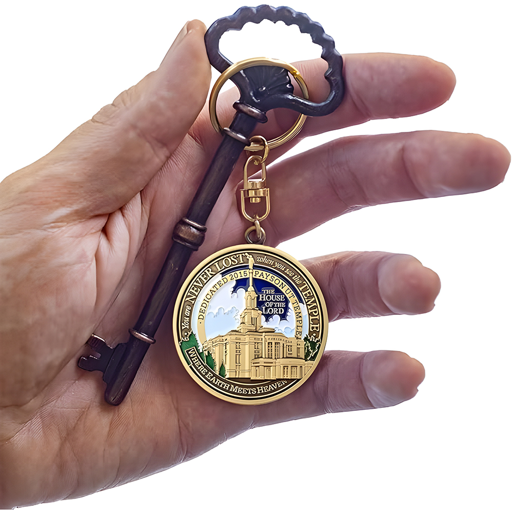 Payson Utah Temple Keychain, , large image number 5