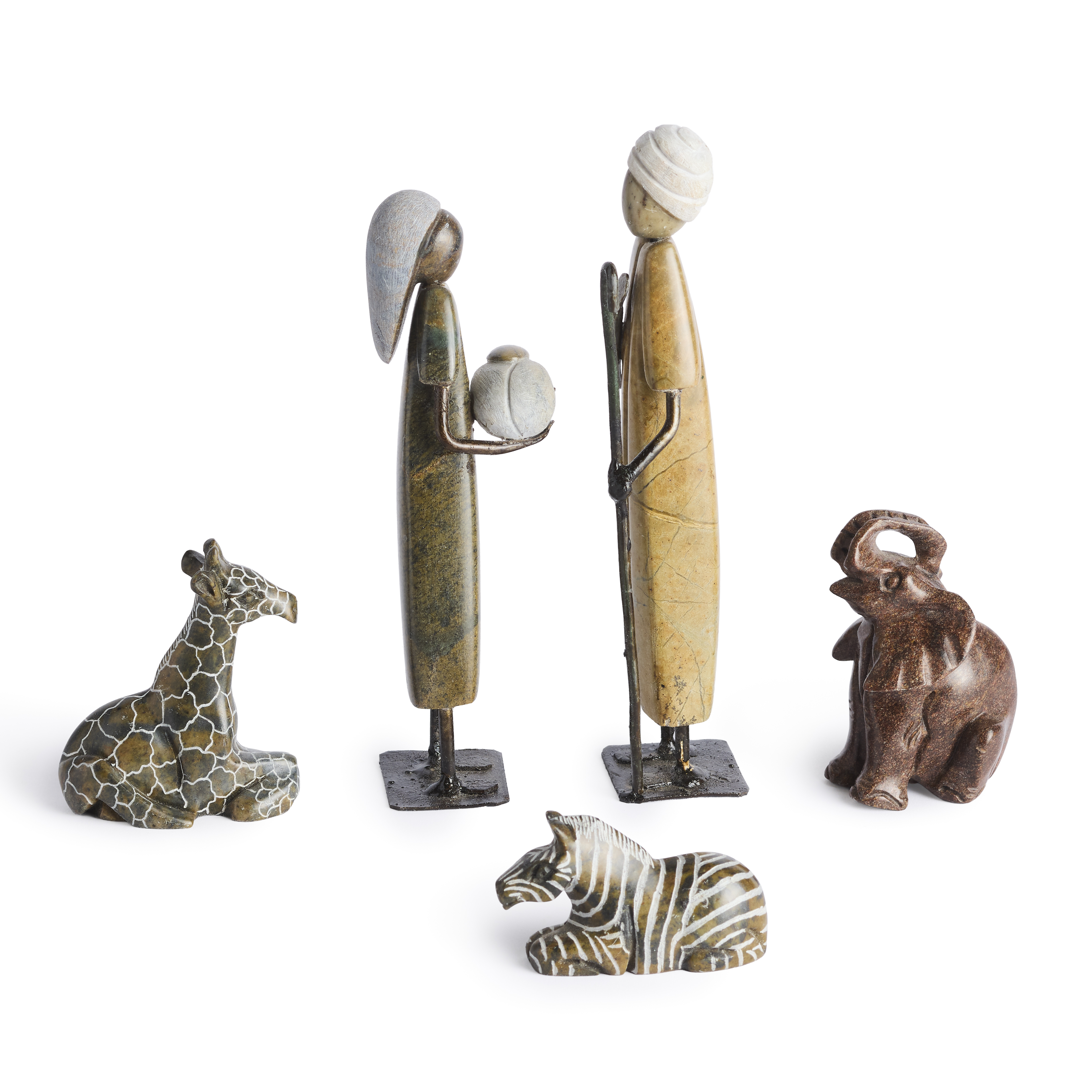 Zimbabwe Holy Family with Animals Nativity, , large