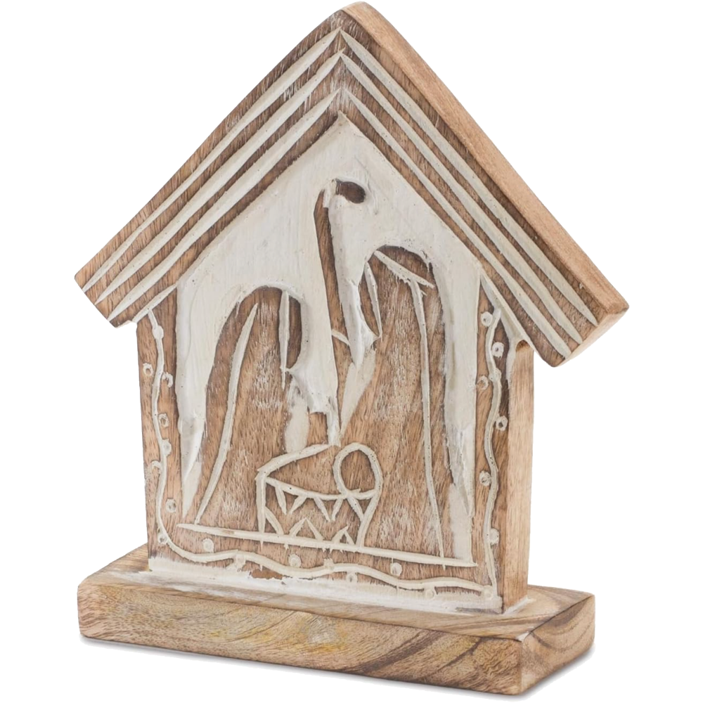 Holy Family Wood Creche Nativity