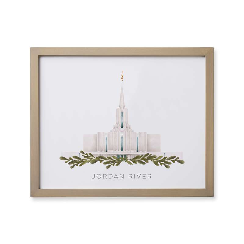 Jordan River Utah Temple (18x22 Framed Paper Print)