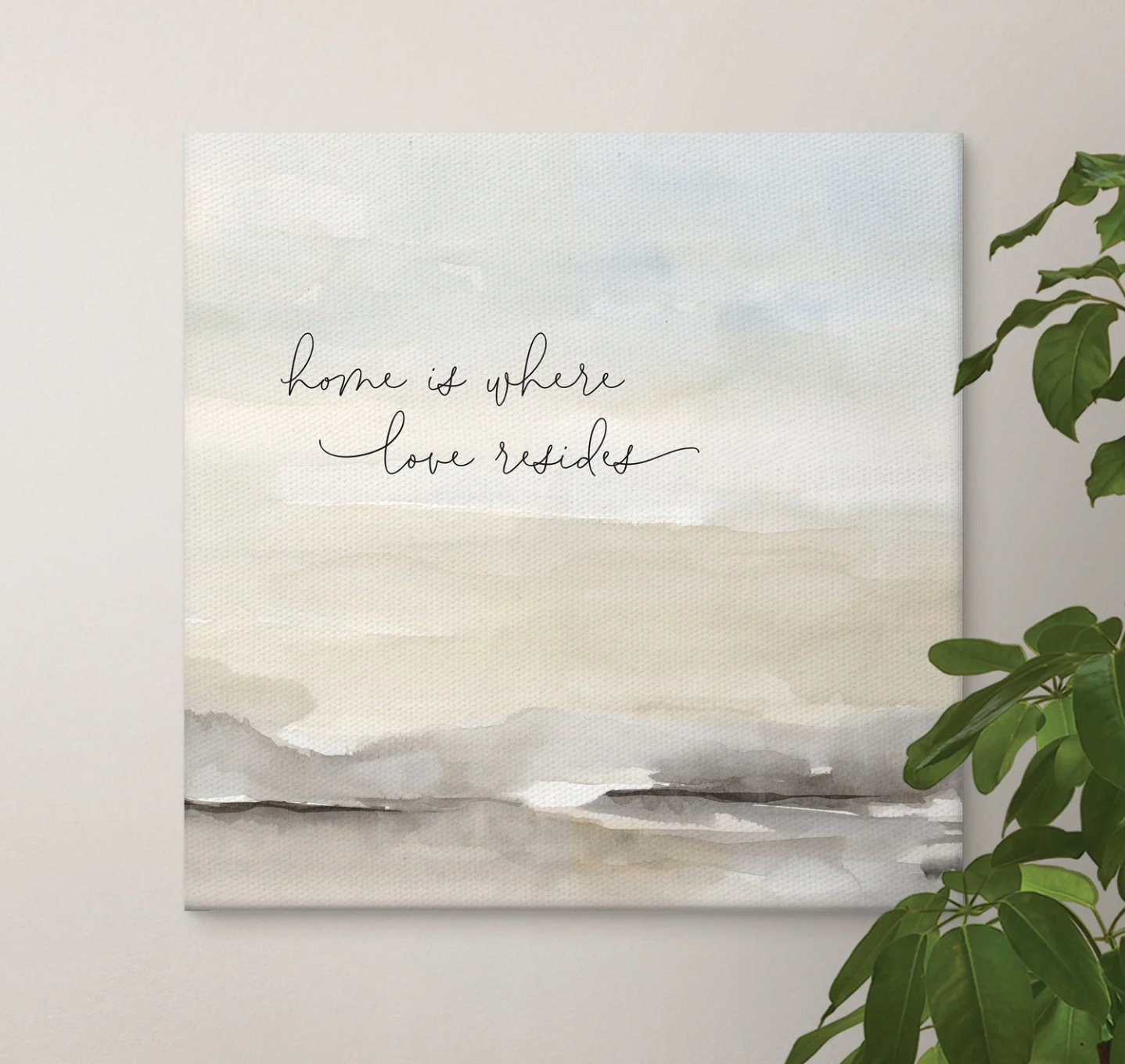 Home Is Where Love Resides (19x19 Canvas Plaque)