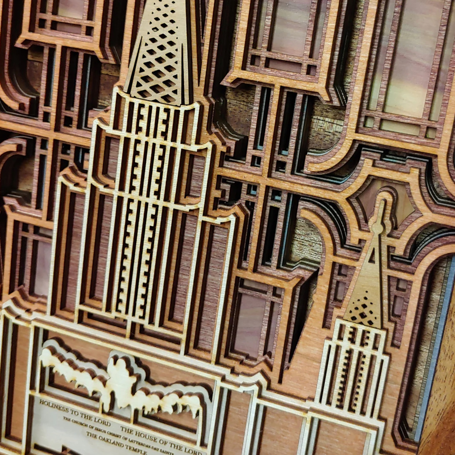 Oakland California Temple Layered Wood Plaque, , large image number 2
