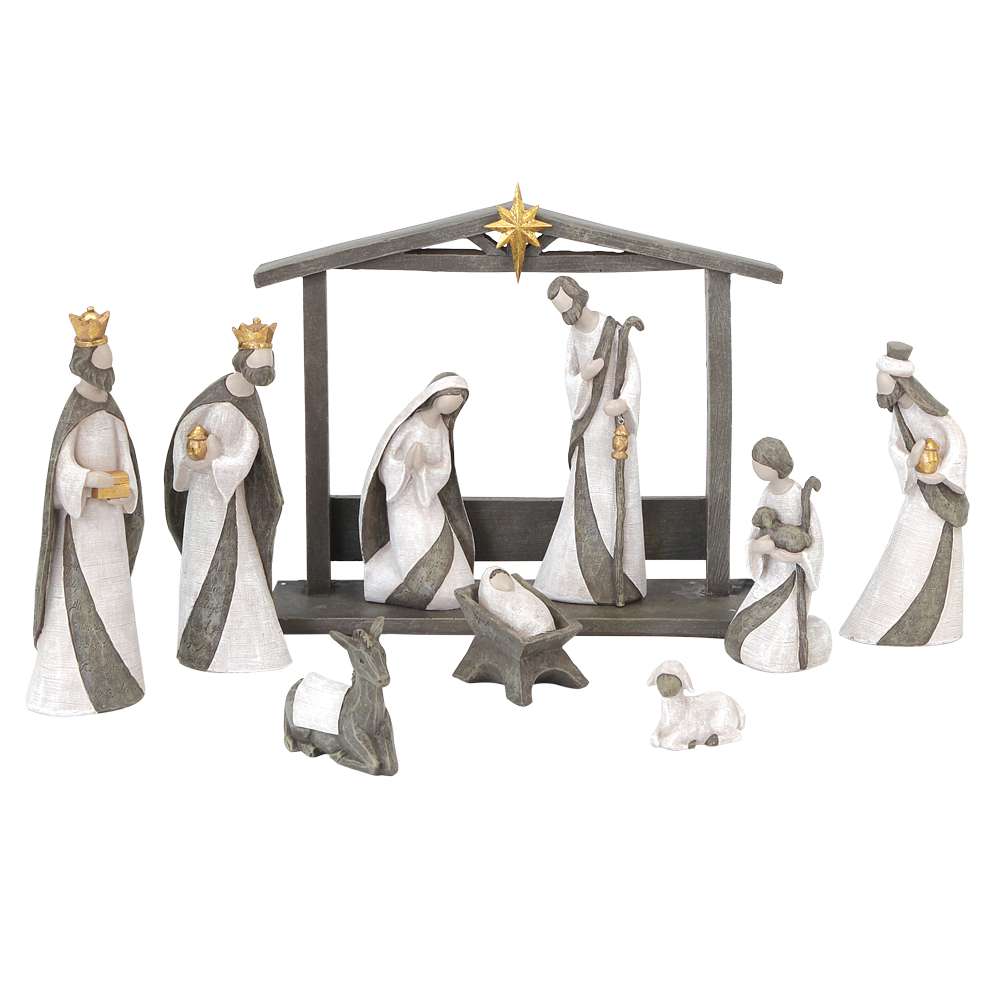 Silent Night Resin Nativity, , large image number 0