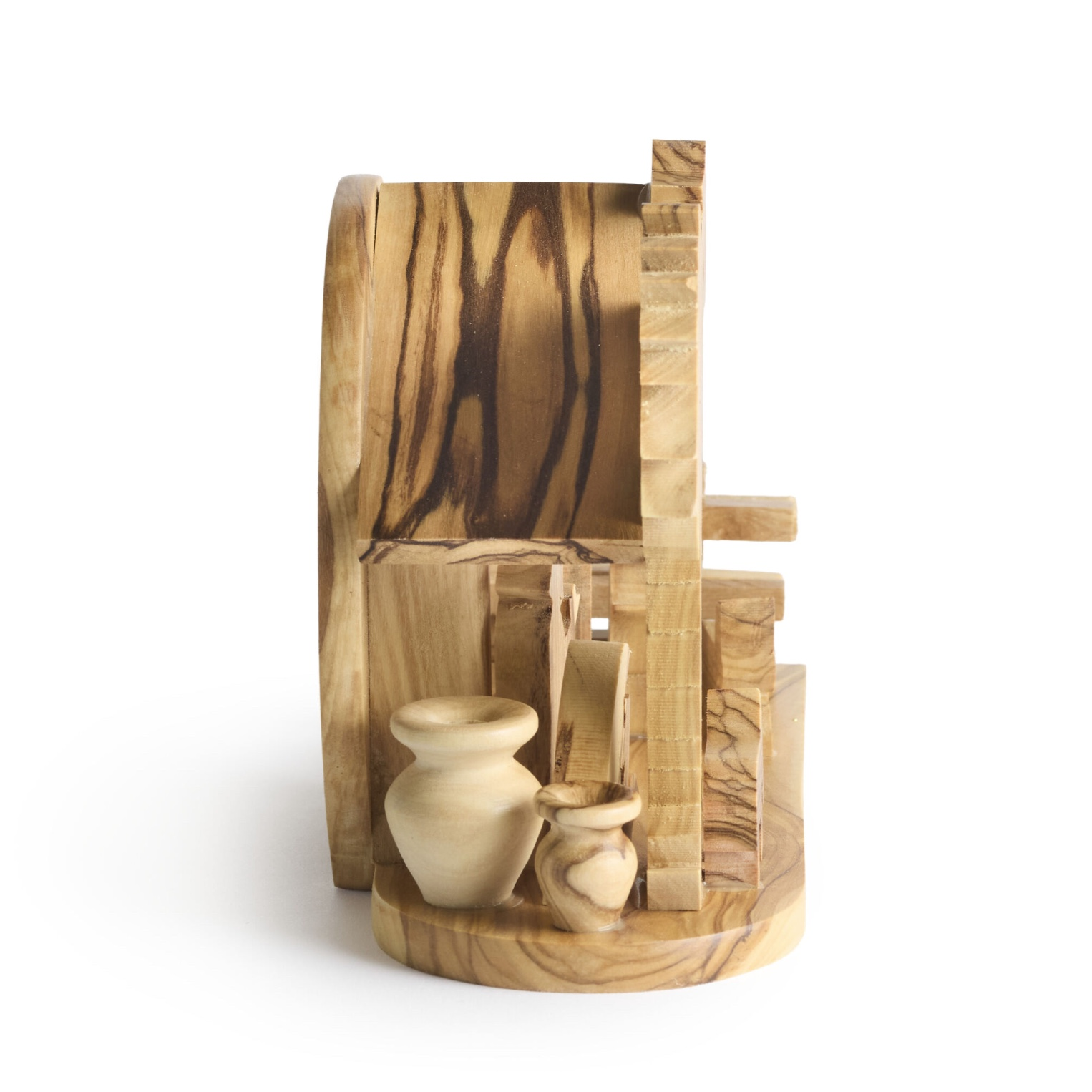 Grotto Olivewood Nativity, , large