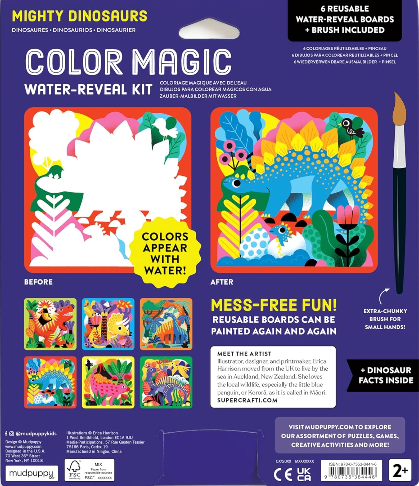 Mighty Dinosaurs Color Magic Water-Reveal Kit, , large image number 2