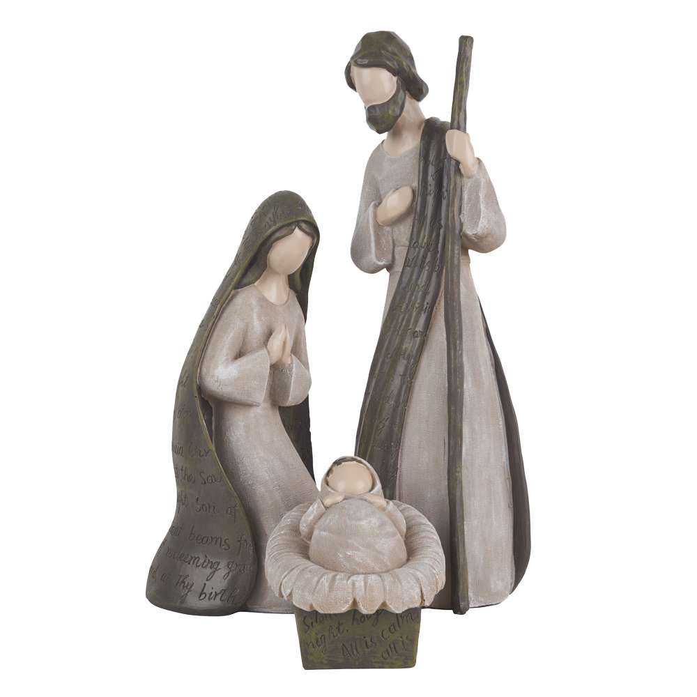 Silent Night Holy Family Resin Nativity, , large image number 0