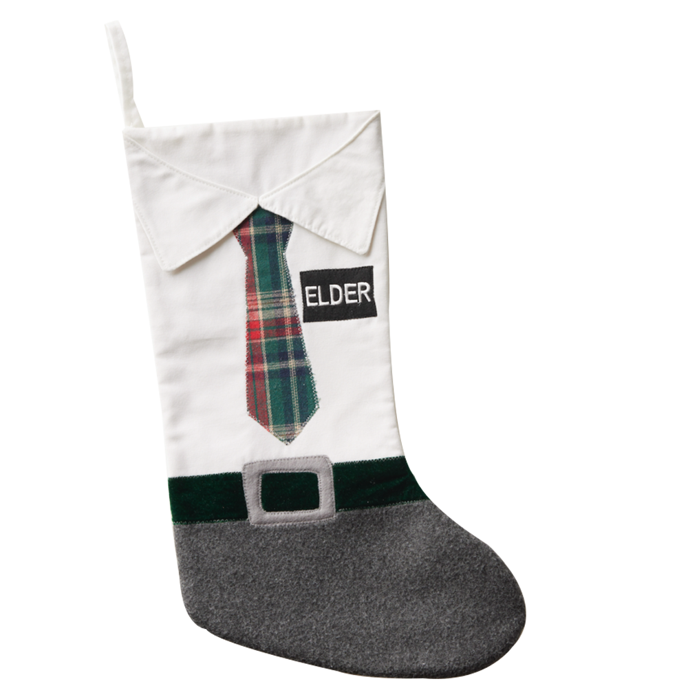 Green Velvet Missionary Stocking, , large