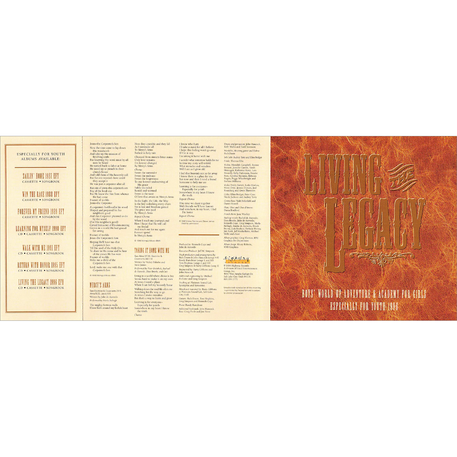 Living the Legacy: Especially for Youth 1996