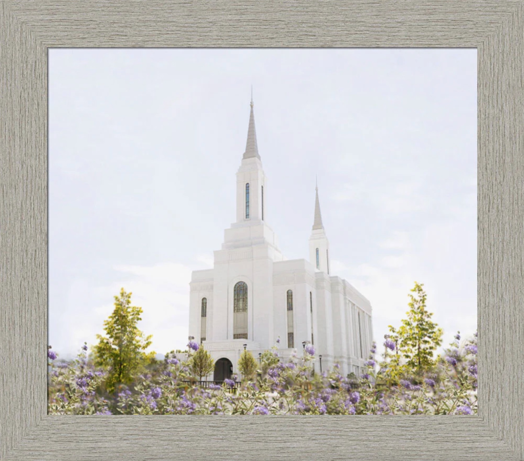 Lindon Utah Temple - Peace and Purpose (20x22 Framed Canvas Print)