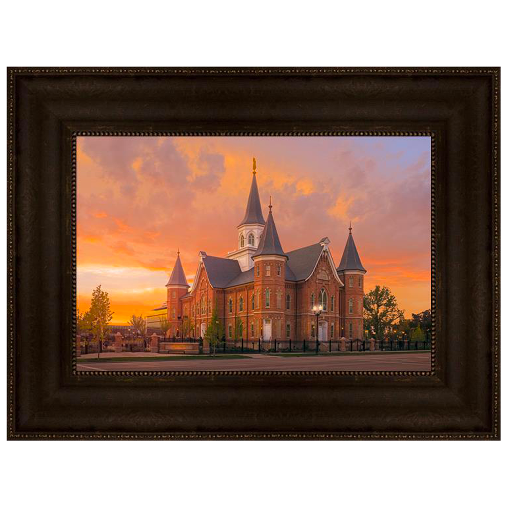 Provo City Center Temple, Embers of Faith (19x25 Framed Art)