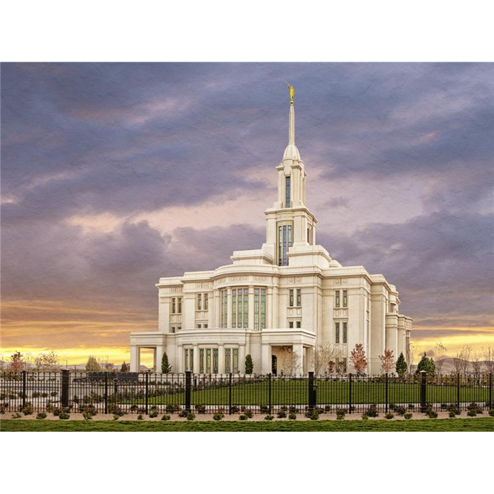 Payson Temple Storm Breaks Print,  Payson Temple Storm Breaks Print