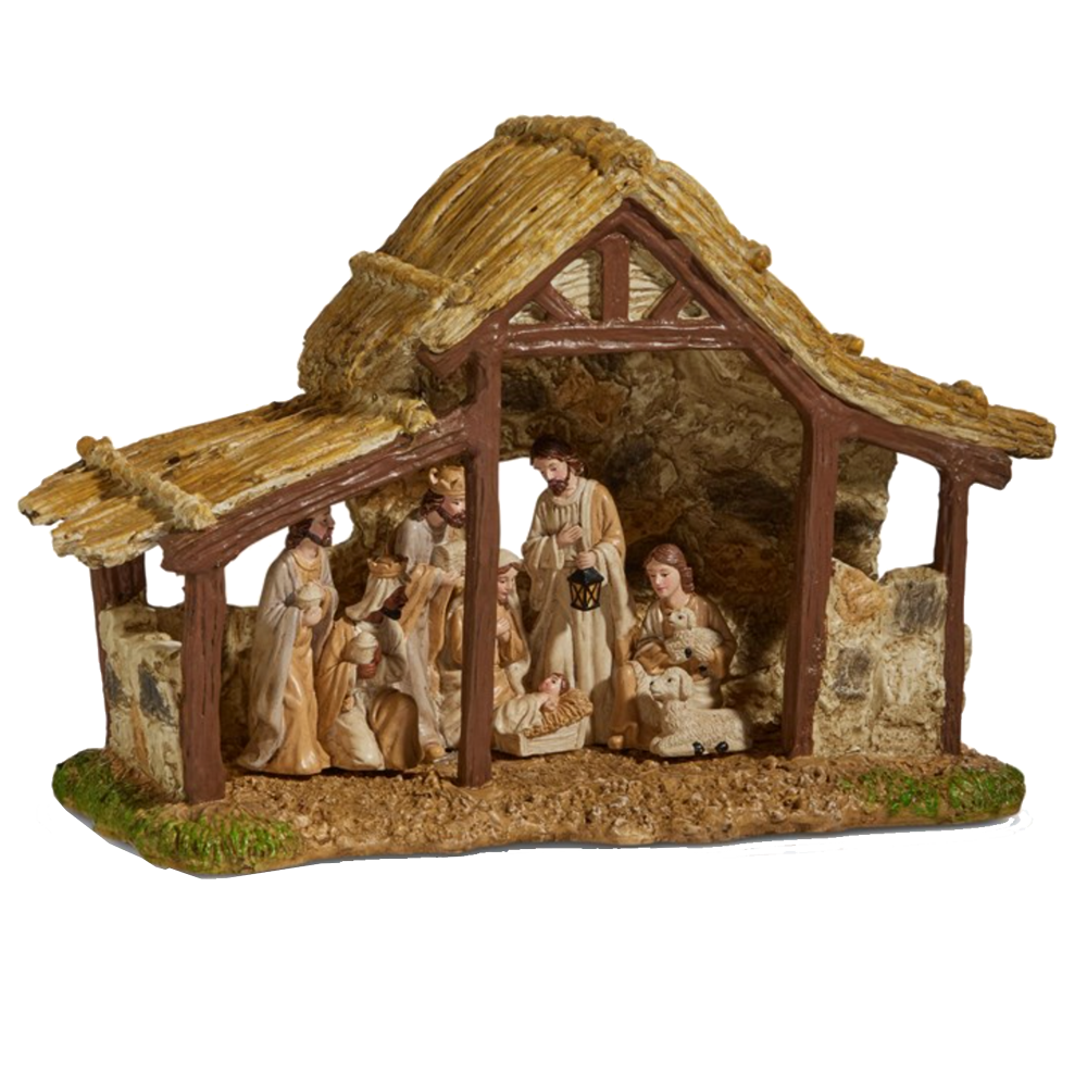 "Good Tidings" Stable Resin Nativity, , large image number 0