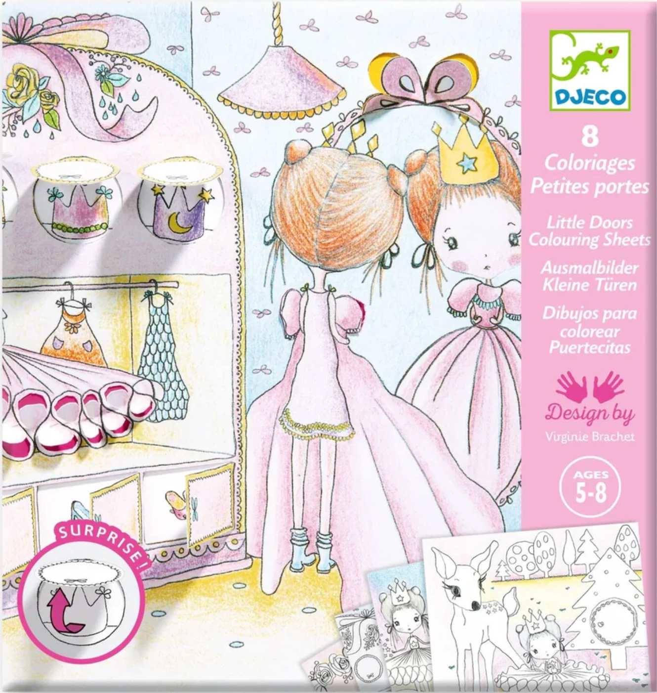Pupi's Little Doors Surprise Coloring Set