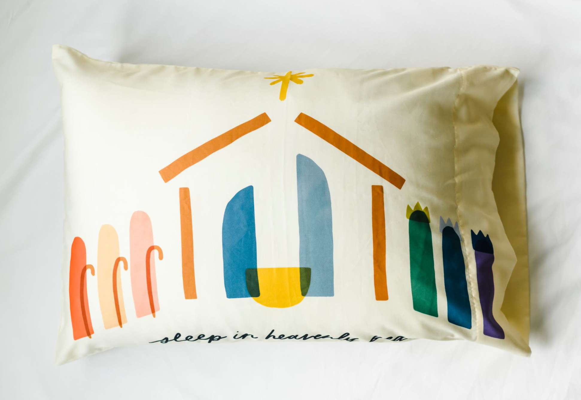 Sleep in Heavenly Peace Nativity Pillowcase, , large image number 1