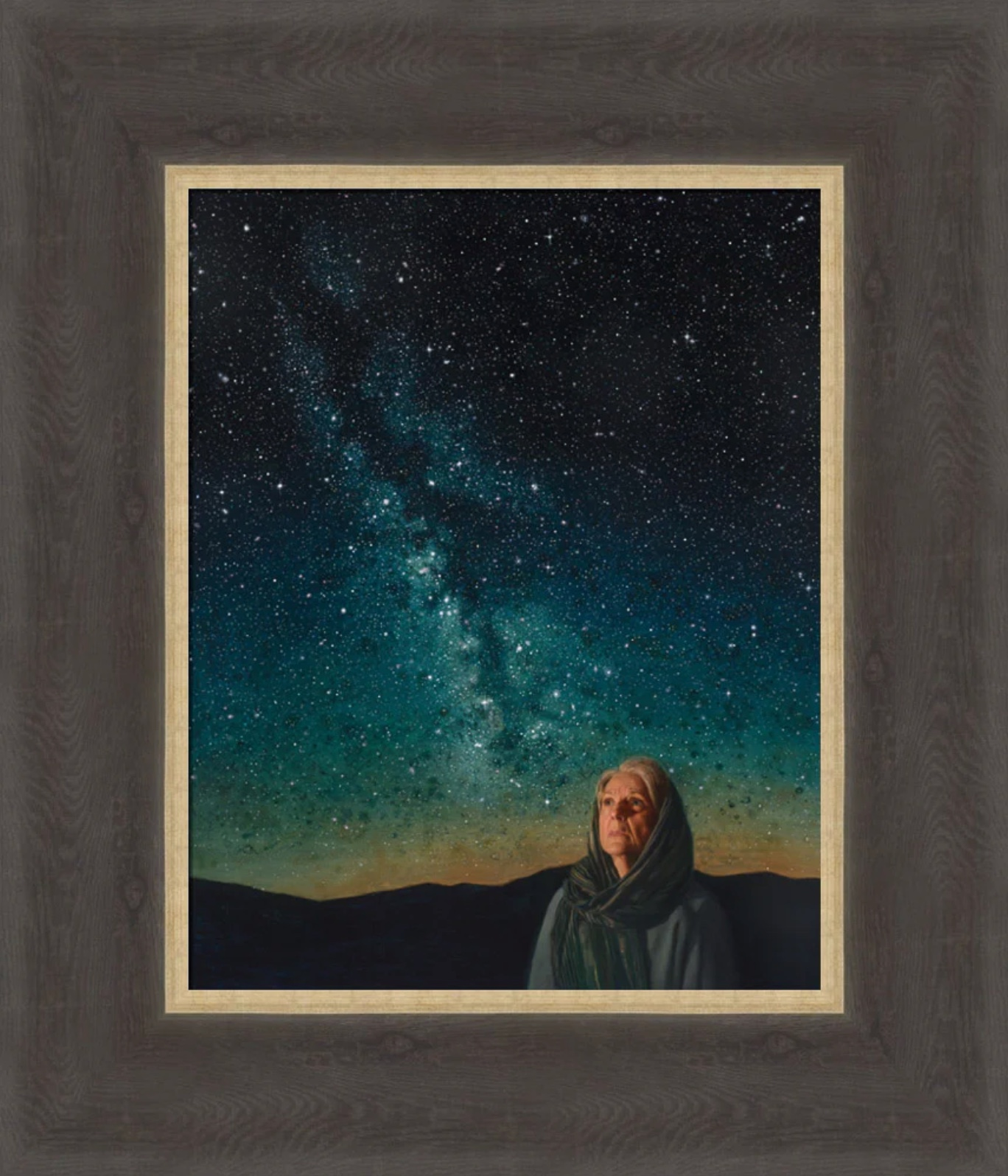 Pondering God's Promise (15x13 Framed Textured Print)