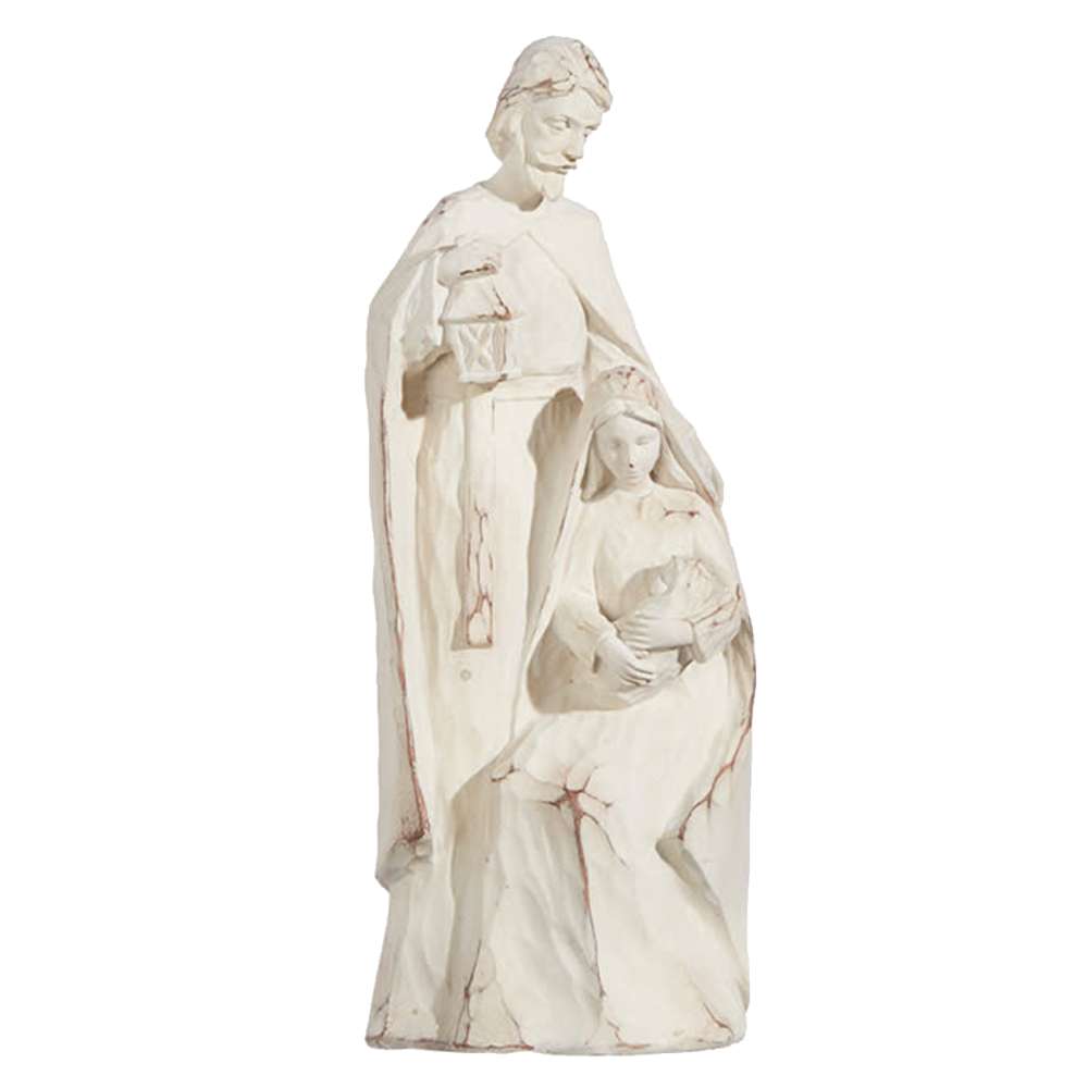 Distressed Whitewash Resin Nativity, , large image number 0