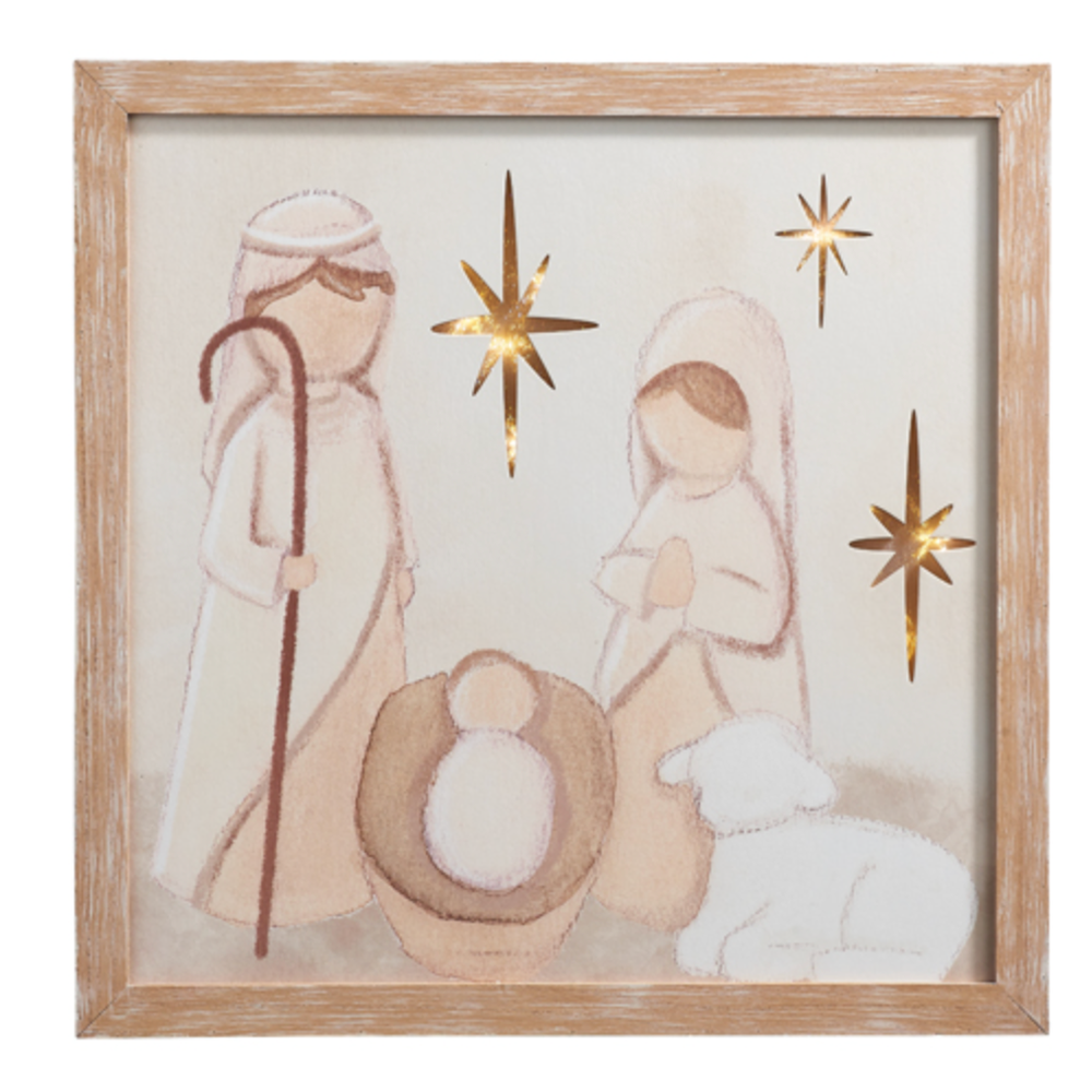 Light Up Framed Nativity