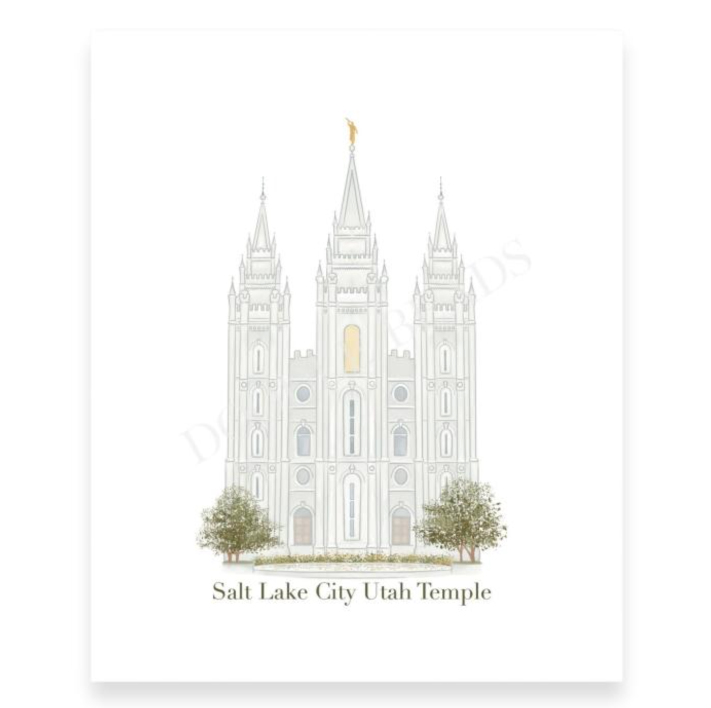 Salt Lake City Utah Temple Print