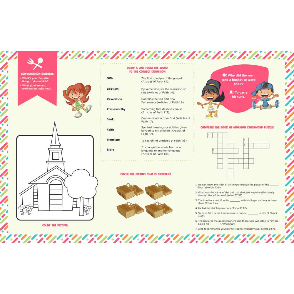 Fun Around the Table Placemat Pad, , large