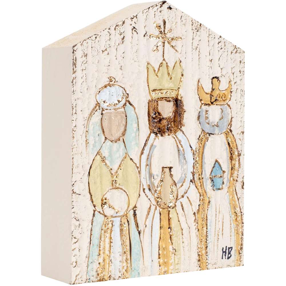 Wisemen Textured Wood Block Nativity, , large image number 0