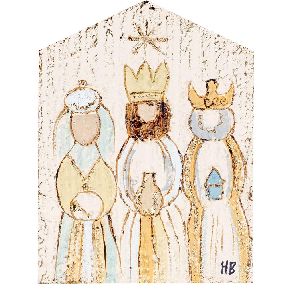 Wisemen Textured Wood Block Nativity, , large image number 1