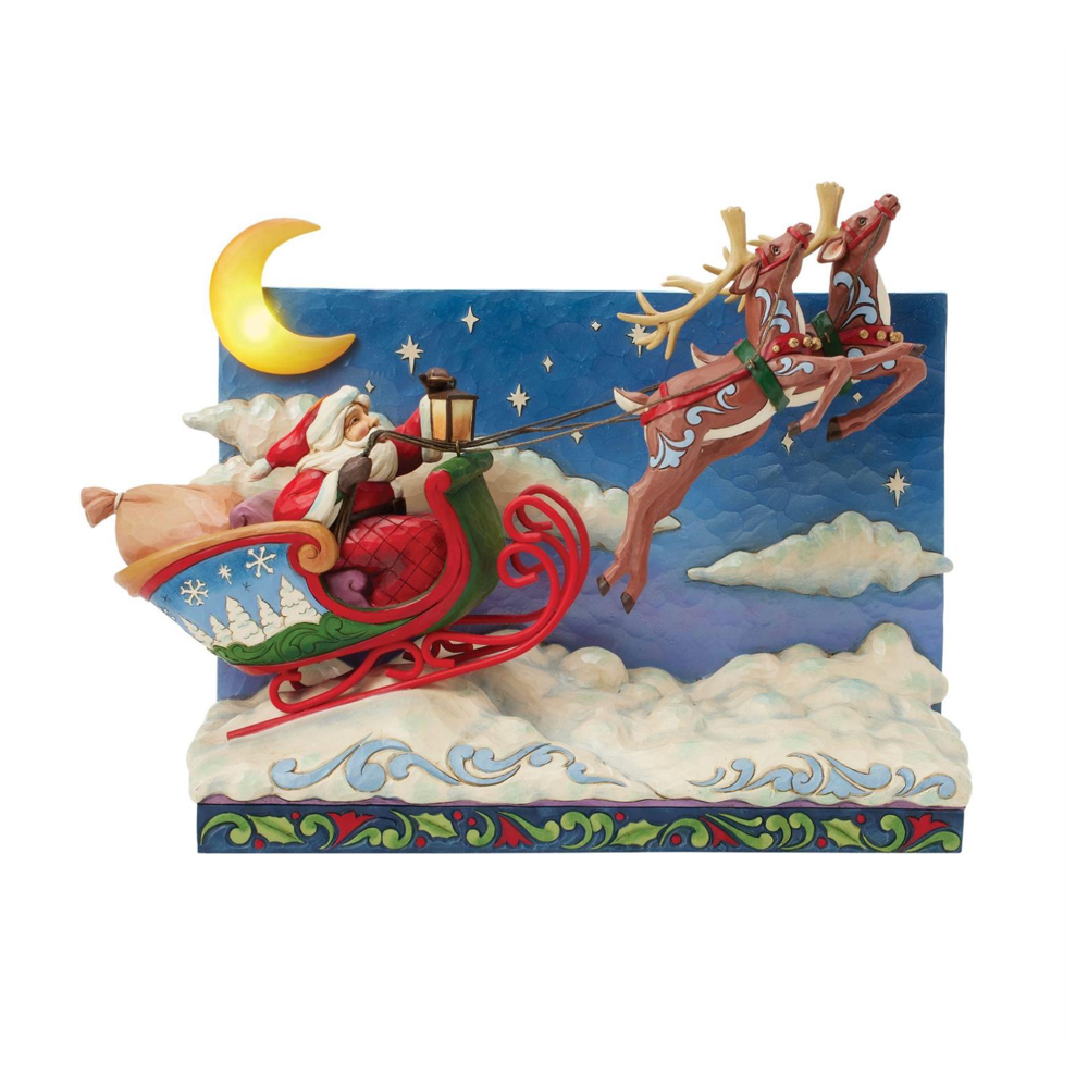 Santa Sleigh with Reindeer LED, , large image number 0