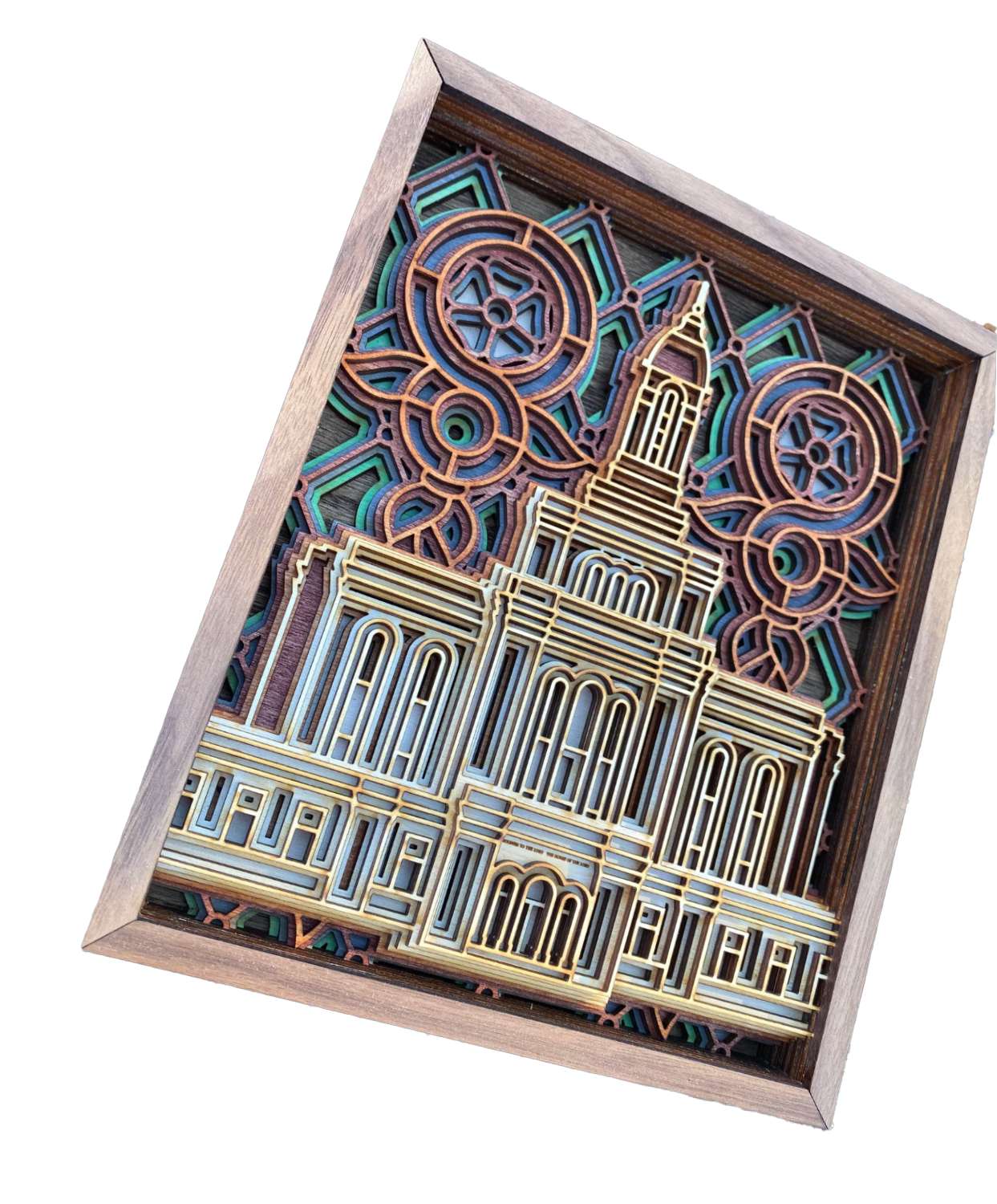 Deseret Peak Utah Temple Layered Wood Plaque, , large image number 2