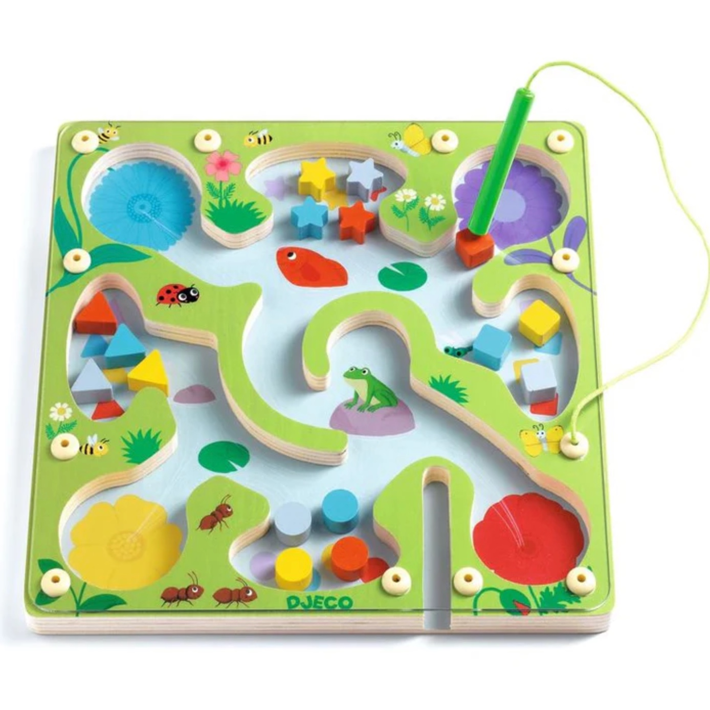 FrogyMaze Magnetic Wooden Game, , large